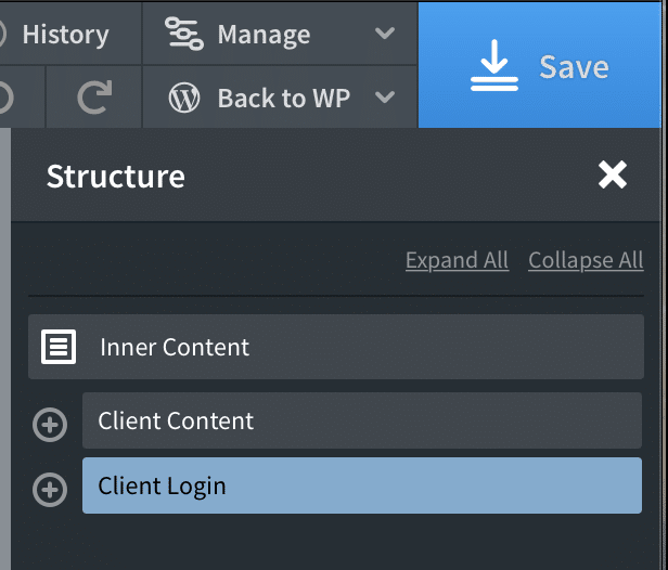 Add sections to page